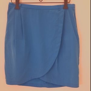 H&M blue tulip wrap skirt